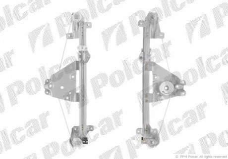 Склопідйомник електричний без електромотора SAAB 9.3, 98- POLCAR 6522PSG4