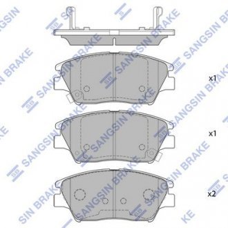 Колодки дискового тормоза Sangsin HI-Q SP1761