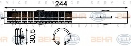 Осушитель, кондиціонер BEHR / HELLA Behr-Hella 8FT 351 192-761