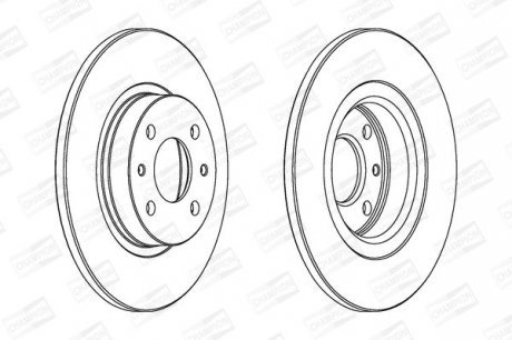 Гальмівний диск перед. BRAVO I/PANDA/PUNTO 97- компл. 2шт Champion 561469CH