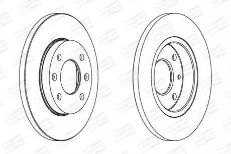 CITROEN Диск тормозной передний Xsara 97-,Peugeot 206 98- Champion 562055CH