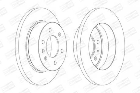 DB Диск тормозной задн.Sprinter,VW Crafter 06- Champion 569137CH