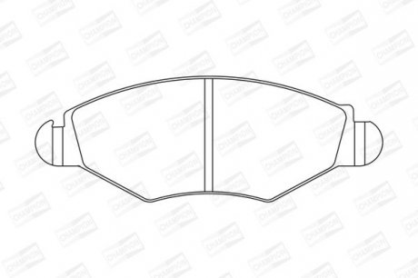 Гальмівні колодки пер. Kangoo 97-08 (Bosch) Champion 573051CH