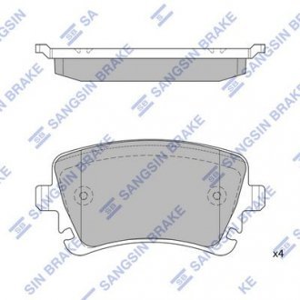 Гальмівні колодки дискові кт. SANGSIN HI-Q SP2112-R