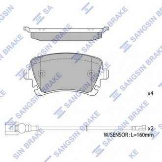 Кт. Тормозные колодки дисковые SANGSIN HI-Q SP1818