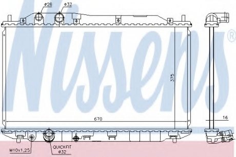 Радиатор, охлаждение двигателя NISSENS Nissens A/S 681384