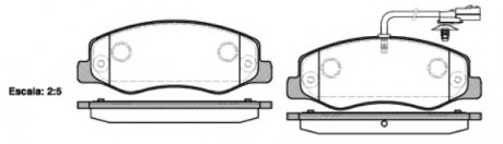 Комплект тормозных колодок, дисковый тормоз WOKING P1542301