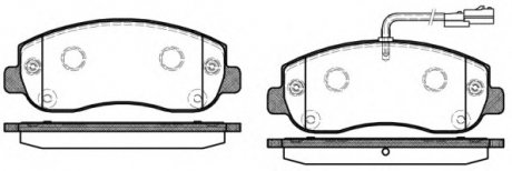Комплект тормозных колодок, дисковый тормоз WOKING P1549301 (фото 1)