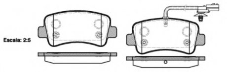 Комплект тормозных колодок, дисковый тормоз WOKING P1539301