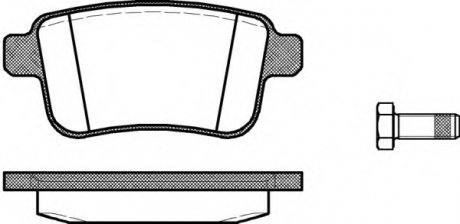 Комплект тормозных колодок, дисковый тормоз WOKING P1252300 (фото 1)