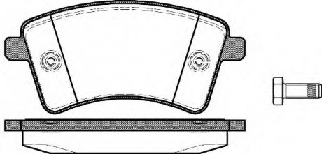 Комплект тормозных колодок, дисковый тормоз WOKING P1251300 (фото 1)