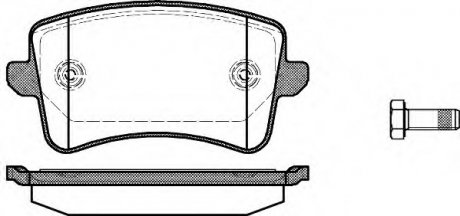 Комплект тормозных колодок, дисковый тормоз WOKING P1243300 (фото 1)