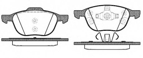 Комплект тормозных колодок, дисковый тормоз WOKING P1182330 (фото 1)