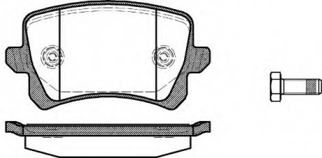 Комплект тормозных колодок, дисковый тормоз WOKING P1242300 (фото 1)