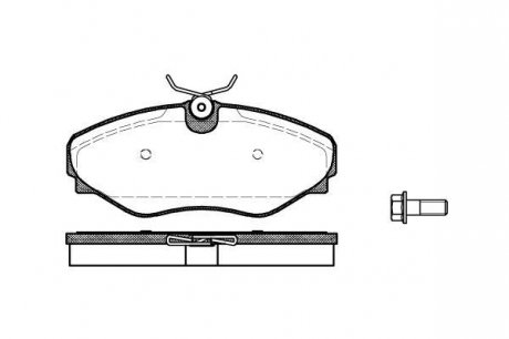 Комплект тормозных колодок, дисковый тормоз WOKING P934320 (фото 1)