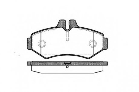Комплект тормозных колодок, дисковый тормоз WOKING P633300 (фото 1)