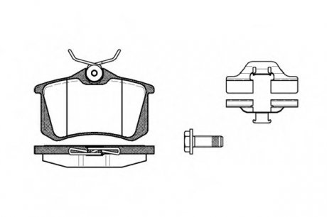 Комплект тормозных колодок, дисковый тормоз WOKING P363303 (фото 1)