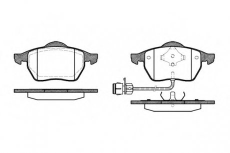 Комплект тормозных колодок, дисковый тормоз WOKING P290302 (фото 1)