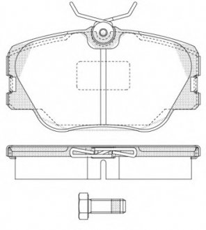 Комплект тормозных колодок, дисковый тормоз WOKING P089300 (фото 1)