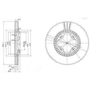 Тормозной диск Delphi BG3063