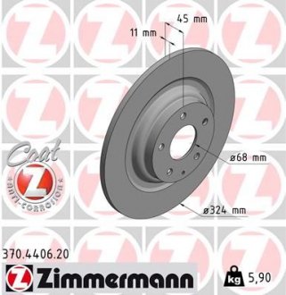 TARCZA HAMULC. MAZDA CX-9 16- TYЈ ZIMMERMANN 370.4406.20