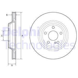 Tarcza ham.MERCEDES SL350, SL400, SL500 Delphi BG4957C