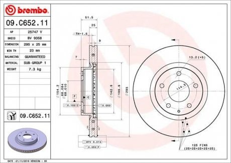 Тормозные диски BRE Brembo 09.C652.11