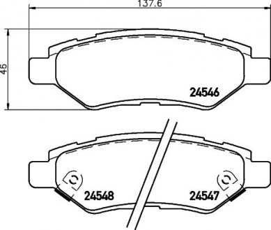 Гальмівні колодки дискові P09 014 Brembo P09014