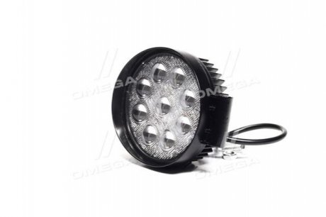 Фара LED круглая 27W, 9 ламп, 5D <ДК> Дорожная Карта DK.275D-R