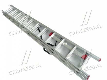 Лестница алюминиевая 3-х секционная универсальная раскладная 3*11ступ. 7.33м(про-во) INTERTOOL LT-0311