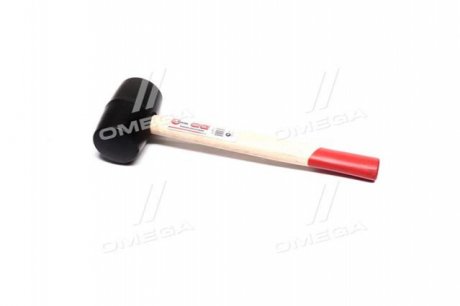 Киянка резиновая 350г. 50 мм, черная резина, деревянная ручка(про-во) INTERTOOL HT-0236