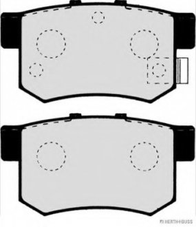 Колодки тормозные дисковые задние HONDA ACCORD JAKOPARTS J3614008 (фото 1)