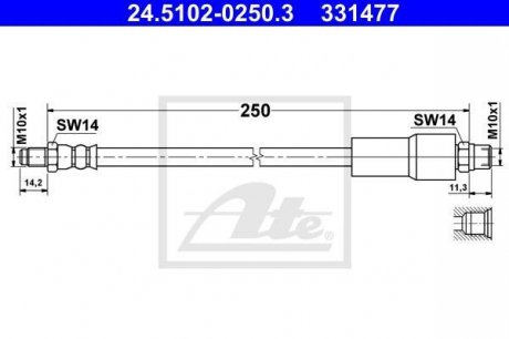 Przewвd ham. 330456 ATE 24.5102-0250.3