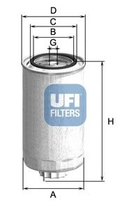 Топливный фильтр UFI UFI Filters 2499900