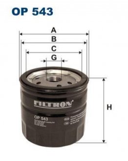 Масляний фiльтр FILTRON OP543/3 WIX FILTERS OP 543/3