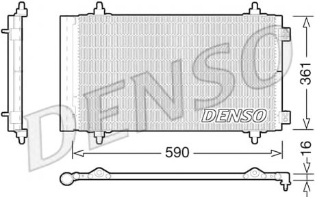 Конденсатор, кондиционер DENSO DCN21018 (фото 1)