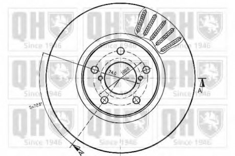 Тормозной диск HAZELL QUINTON BDC4413 (фото 1)