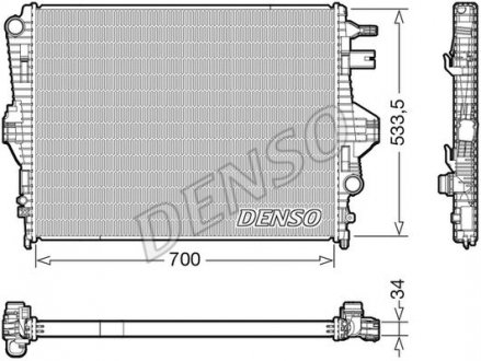 Радіатор PORSCHE/VW Cayenne/Touareg \\3,0-3,6 "10-18 DENSO DRM32050 (фото 1)