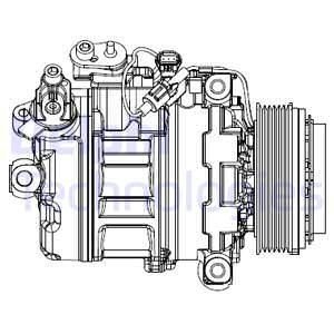 KOMPRESOR KLIMY BMW 125I 04- Delphi CS20547