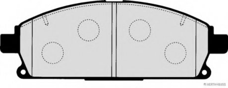 Комплект тормозных колодок, дисковый тормоз HERTH+BUSS JAKOPARTS J3601090 (фото 1)