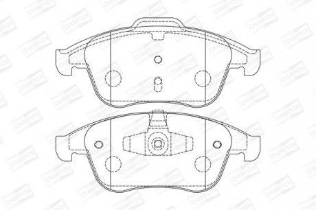 Колодка торм. диск. RENAULT MEGANE III 08- передн. Champion 573316CH