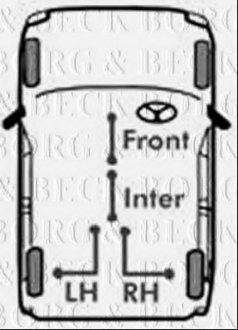Трос, стояночная тормозная система Borg & Beck BKB1894 (фото 1)