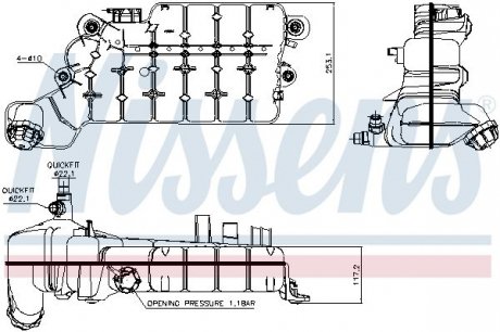 Розширювальний бак охолодження NISSENS Nissens A/S 996046