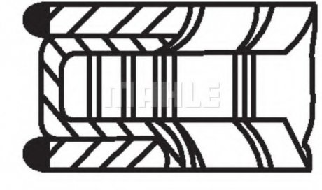 Кільця поршневі 081 RS 00101 0N1 MAHLE 081RS001010N1
