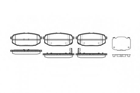 Комплект тормозных колодок, дисковый тормоз REMSA 114702