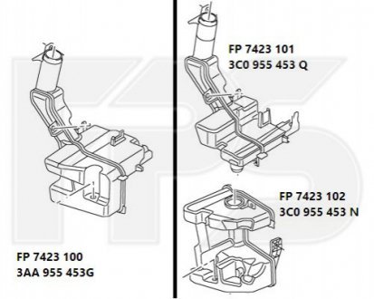 Бачок вмістом більш як 2 л FPS Forma Parts System FP 7423 100