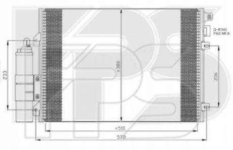 Конденсатор кондиціонера FPS Forma Parts System FP 56 K163