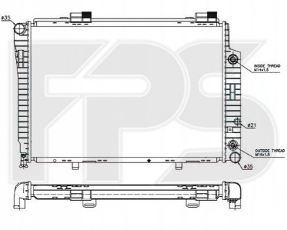 Радіатор охолодження FPS Forma Parts System FP 46 A205