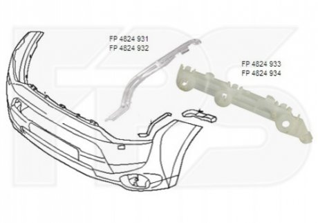 Кріплення бампера FPS Forma Parts System FP 4824 933