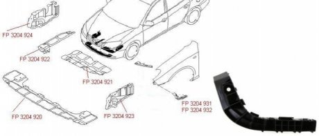 Кріплення бампера FPS Forma Parts System FP 3204 931